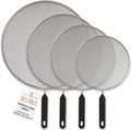 U.S. Kitchen Supply 4-Piece Stainless Steel Splatter Guard Set Fine Mesh Cover by USKitchenSupply