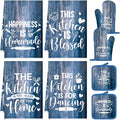 Leinuosen 8 Pcs Farmhouse Kitchen Decor Towels and Oven Mitts Sets Pot Holders by Leinuosen