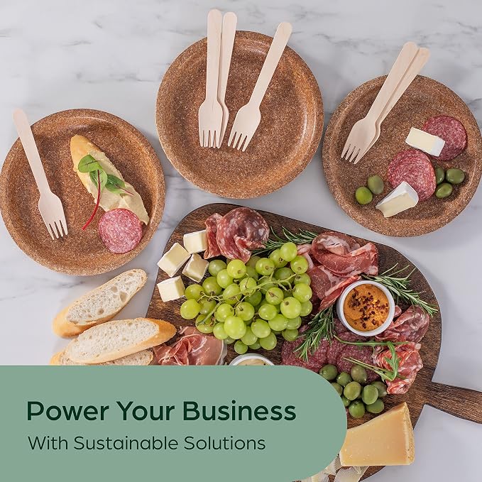 PURPLECLAY Wooden Disposable Forks FSC Certified Wood Compostable Forks - Image 6