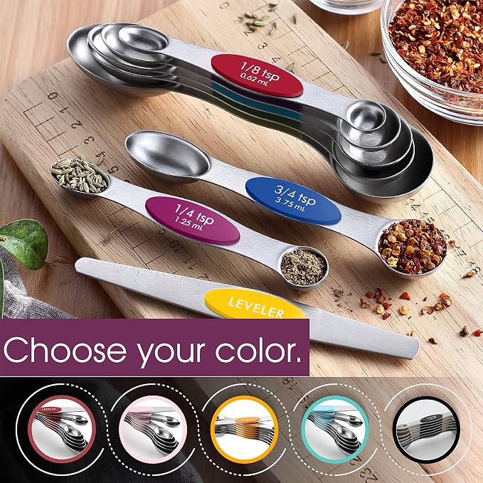 Spring Chef Stainless Steel Magnetic Measuring Spoons Set - Image 6
