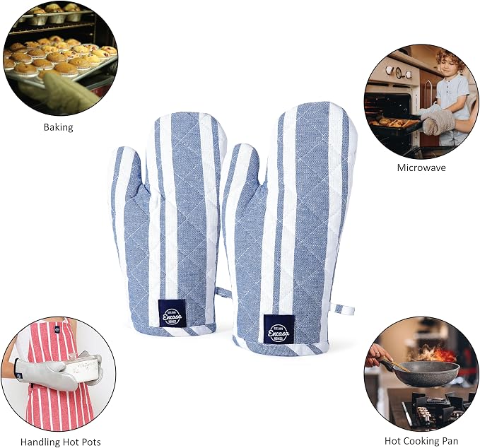 Encasa XO Long 12"x7" Oven Microwave Hand Gloves Mitts - Image 6