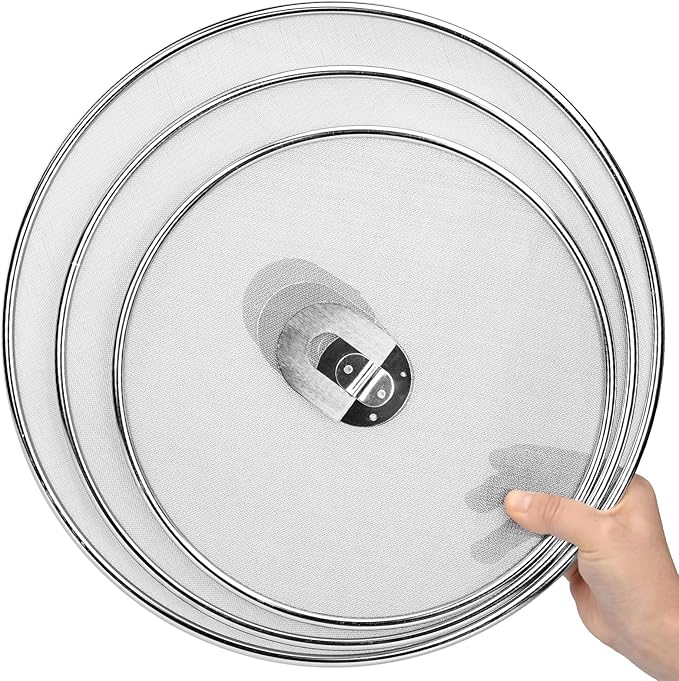 3 Pack Splatter Screen for Frying Pan 13" 11.5" 9.8" Stainless Steel Grease - Image 8