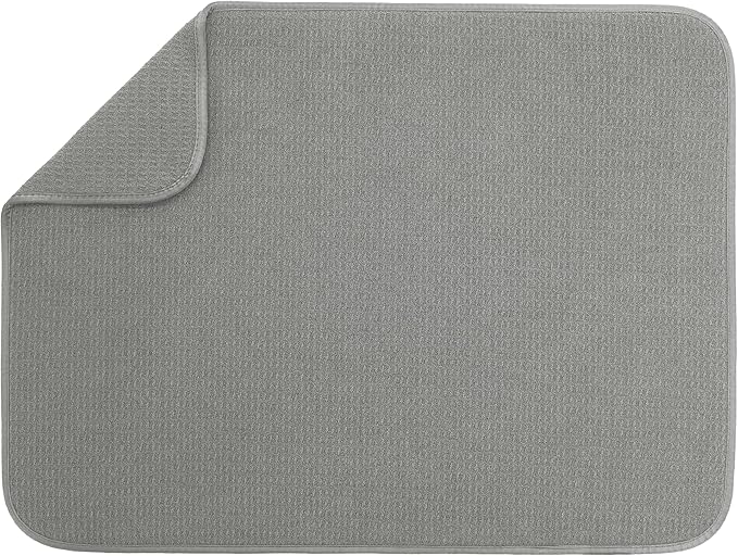 S&T INC. Dish Drying Mat XL, 18” x 24”, Absorbent Microfiber Kitchen Counter Mat by STINC