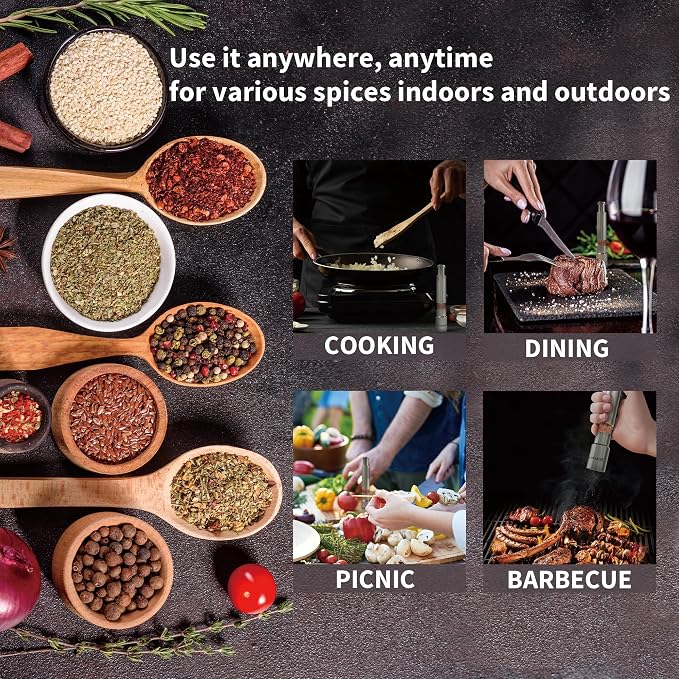 Modern Thumb Click Salt and Pepper Grinder - Image 6