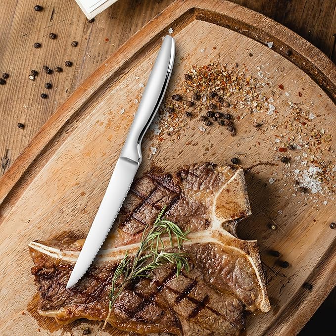 Steak Knife Set of 8, Serrated Steak Knife, Kitchen Steak Knives, Steak Knives - Image 7