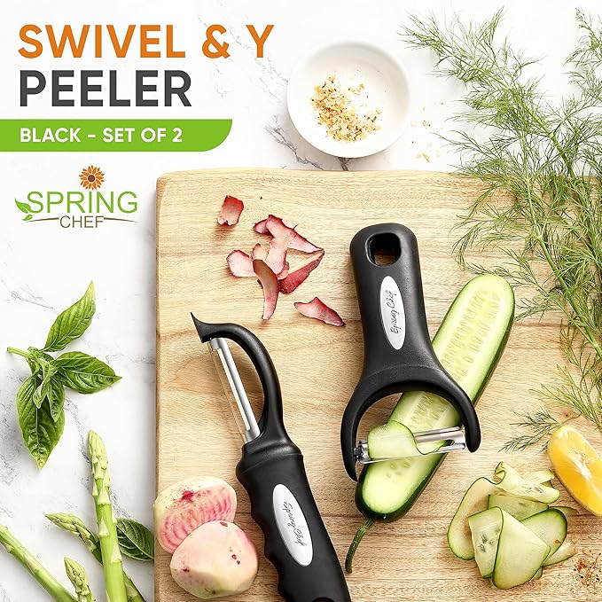 Spring Chef Swivel Vegetable Peeler & Y Potato Peeler - Image 2