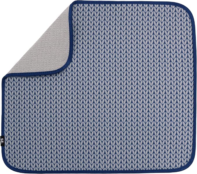 S&T INC. Dish Drying Mat, 16” x 18”, Absorbent Microfiber Kitchen Counter Mat by STINC