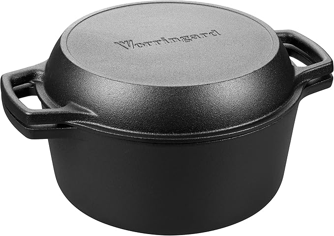 VORRINGARD Pre-seasoned Cast Iron Double Dutch Oven Pot - Image 6