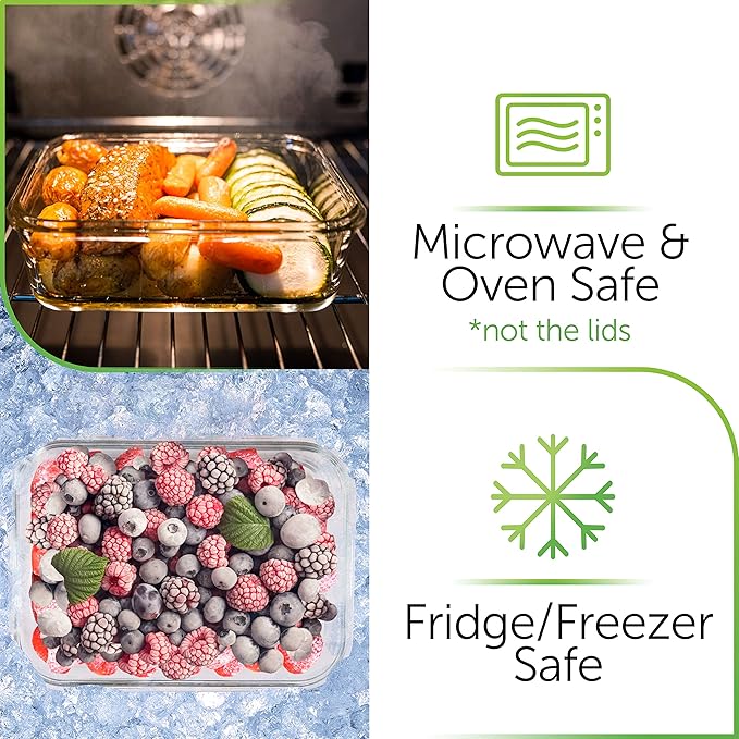 PrepNaturals 8 Pack 36 Oz Glass Meal Prep Containers - Image 5