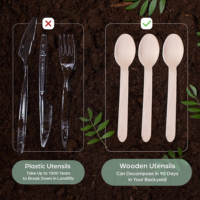 PURPLECLAY Disposable Wooden Spoons - Image 3