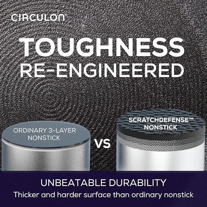 Circulon A1 Series w/ ScratchDefense Nonstick Induction Straining Sauce Pan - Image 5