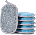 Dual-Sided Multi-Purpose Scrub Sponges, Non-Scratch Dishwashing Sponges by CADONO