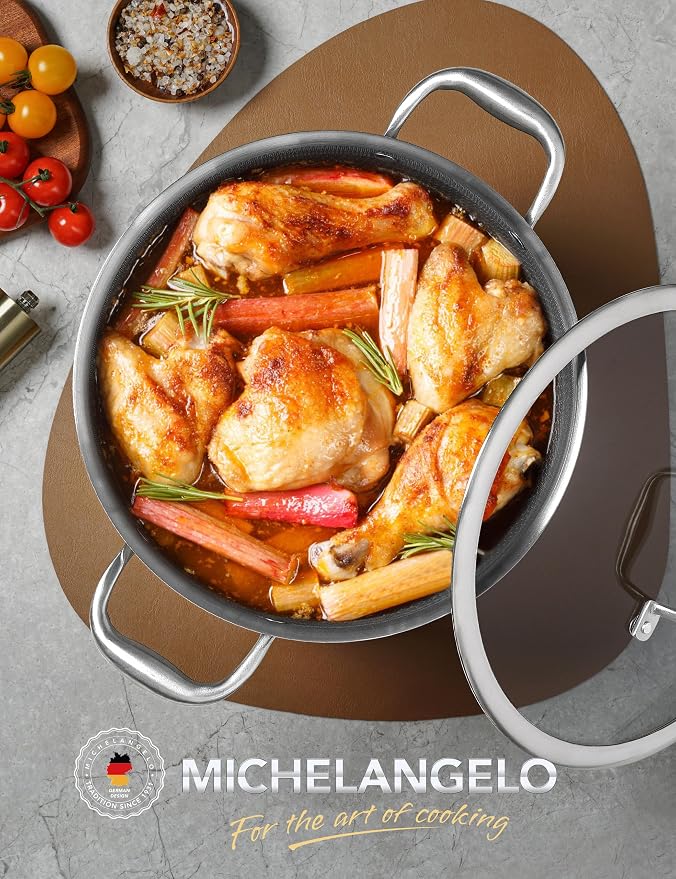 MICHELANGELO Tri-ply Stainless Steel Stock Pot, 8-Quart Stockpot - Image 7