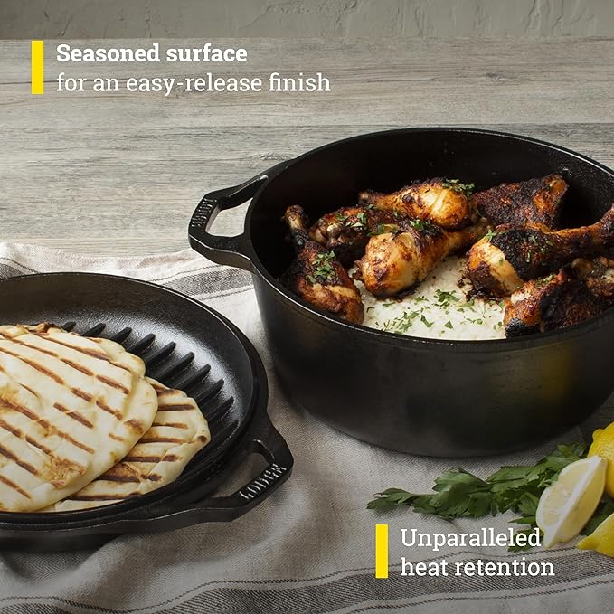 Lodge Chef Collection 6qt Double Dutch Oven - Image 3