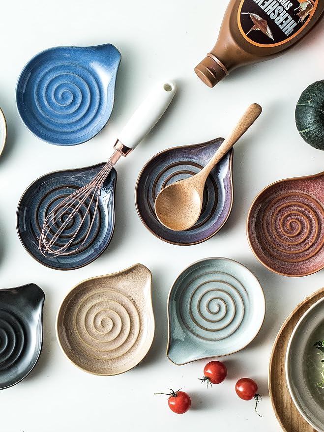 Spoon Holder, Porcelain Cooking Spoon Rest - Image 7
