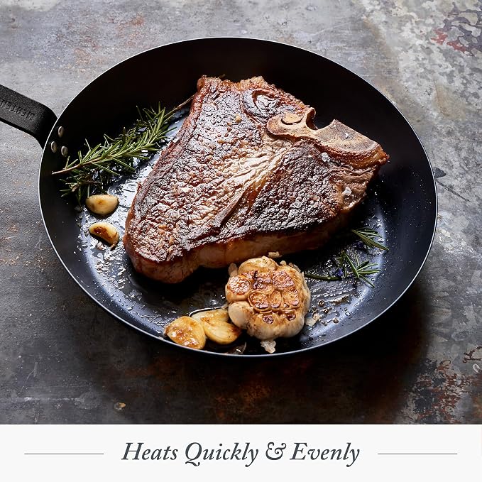 Merten & Storck Pre-Seasoned Carbon Steel 10” Frying Pan Skillet, Use on - Image 7