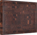 AZRHOM Large End Grain Walnut Wood Cutting Board 17x13x1.5 in Thick Butcher by AzrHom