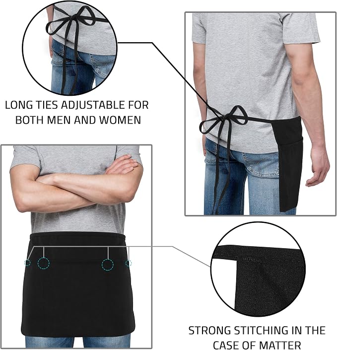 Utopia Wear 4 Pack Server Aprons - Image 4