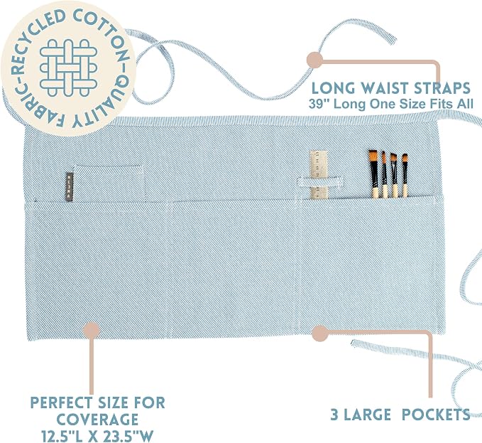 MEEMA Chef Waist Apron Cotton Fabric |Washable & Breathable Waitress & Server - Image 4
