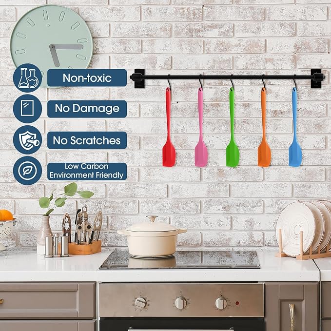 Irenare 65 Pcs Mini Silicone Spatulas Bulk 8.3 Inch Heat Resistant Scrapers - Image 6