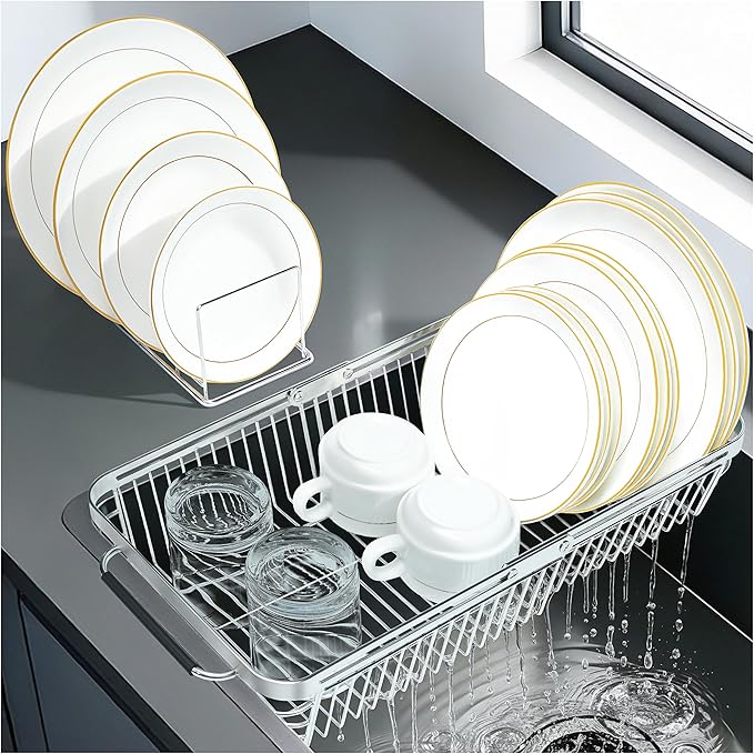 Dish Drying Rack Over The Sink, Stainless Steel Dish Racks by Unknown