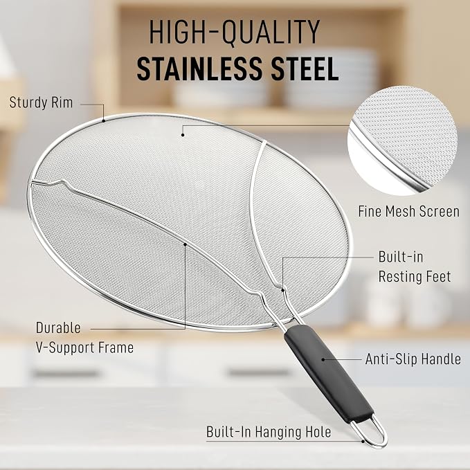 Zulay Kitchen Splatter Screen for Frying Pan - Image 2