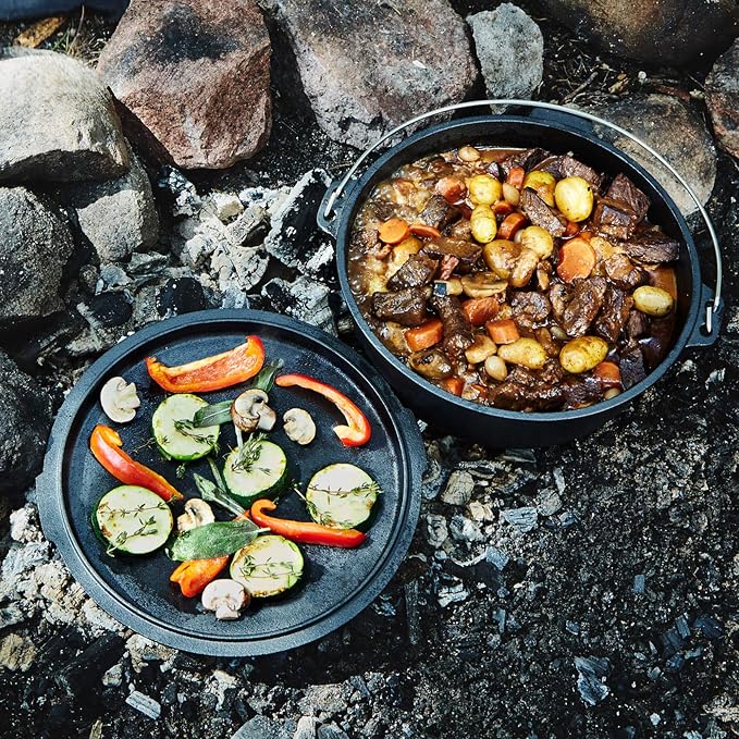 Uno Casa 6Qt Cast Iron Camping Dutch Oven - Image 7