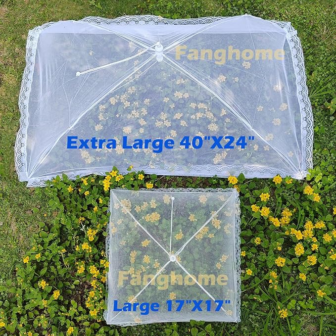 Mesh Food Covers for Outdoors, 1 Pack 40"X24" Extra Large Food Net + 5 Pack - Image 5