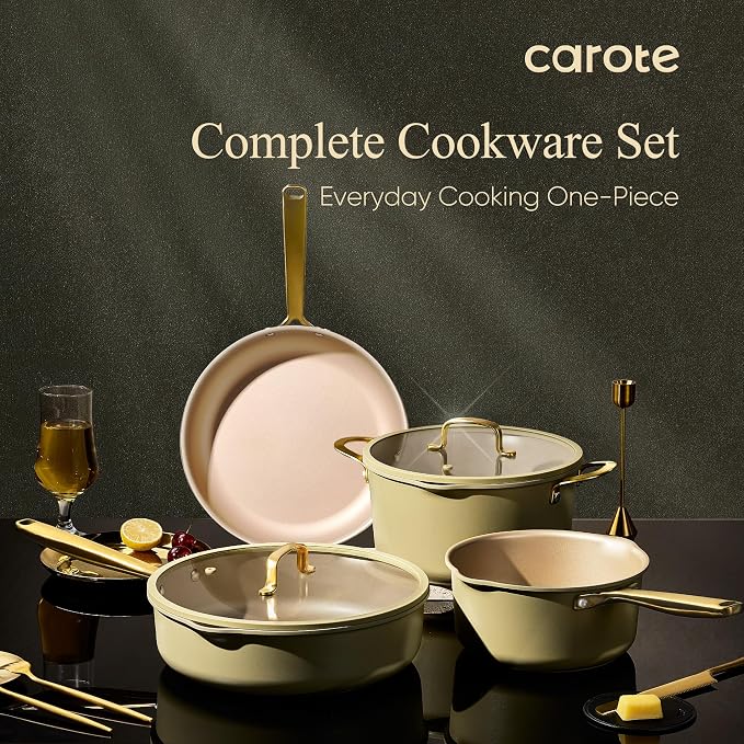 CAROTE 19Pcs Pots and Pans Set, Non Stick Induction Cookware Sets - Image 9