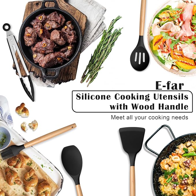 E-far Black Kitchen Utensils Set - Image 7