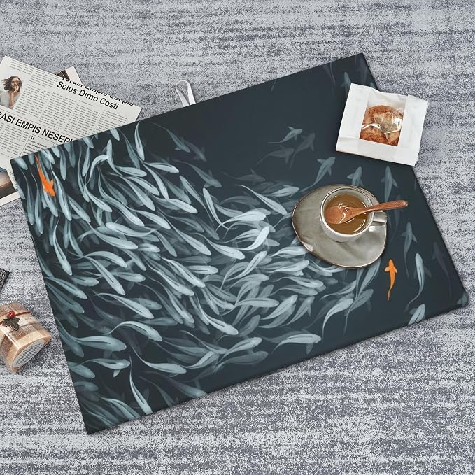 Japanese Fish Dish Drying Mat 18x24 Inch, Microfiber Absorbent Fast Dry Mat - Image 7