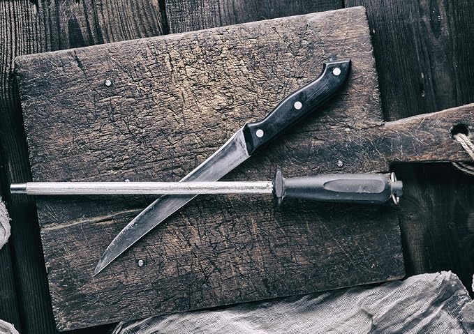 Professional Carbon Steel Black Knife Sharpening Steel - Image 7