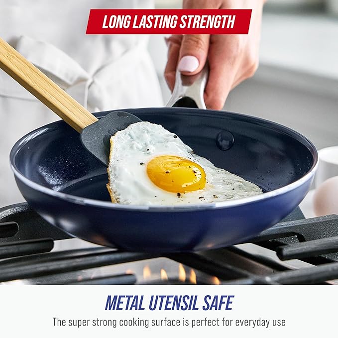 Blue Diamond 8" Nonstick Frying Pan Skillet, Diamond Infused PFAS-Free Ceramic - Image 5