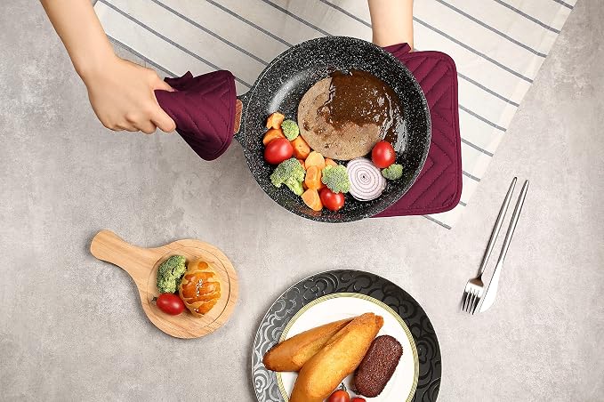 Oven Pot Holder with Pocket Cotton Heat Resistant Coaster Potholder Kitchen Hot - Image 5
