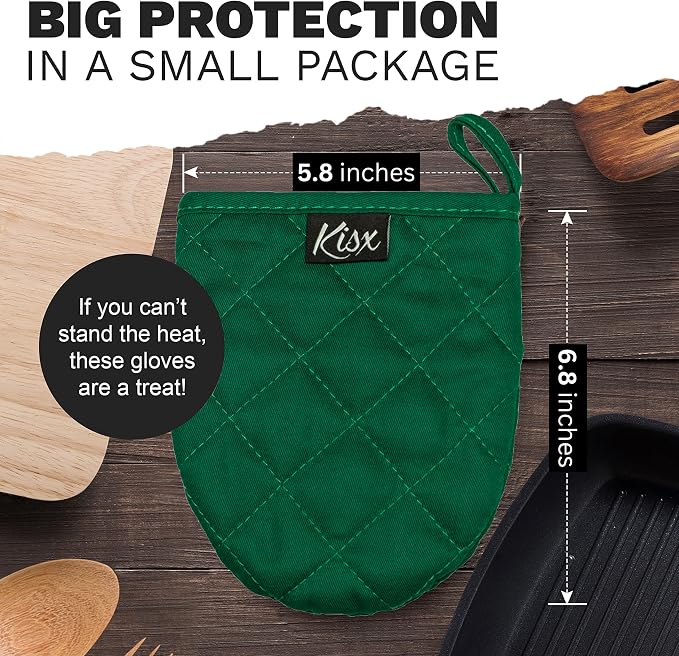 Oven Mitts Heat Resistant – Mini Oven Mitts, Silicone Gloves Heat Resistant - Image 2