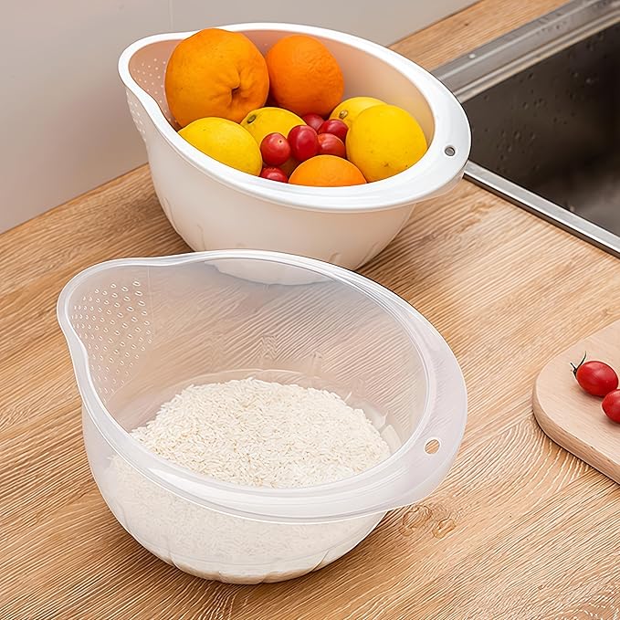 Japanese Rice Strainer Quinoa Washing Bowl Small Grains Washer Cleaner Plastic - Image 6