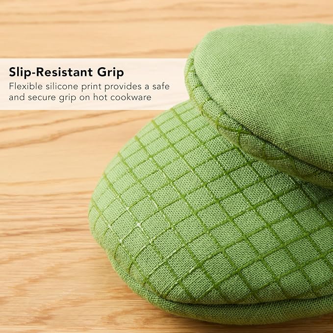 KITCHENAID Gourmet Series Gridlines Mini Oven Mitts 2-Pack Set, Heat Resistant - Image 7