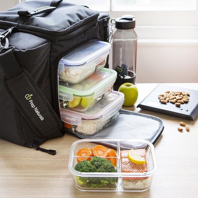 PrepNaturals 4 Pack 34 Oz Glass Meal Prep Containers - Image 8