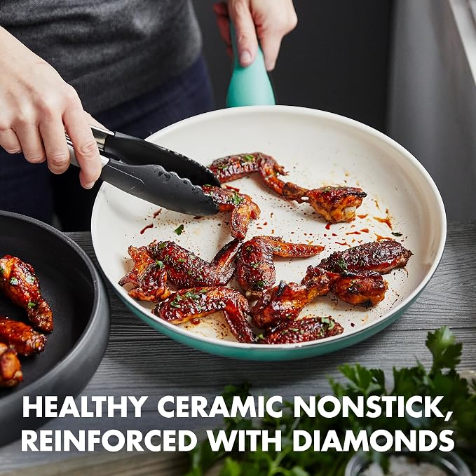 GreenPan Rio Healthy Ceramic Nonstick 10" Frying Pan Skillet, Dishwasher Safe - Image 2