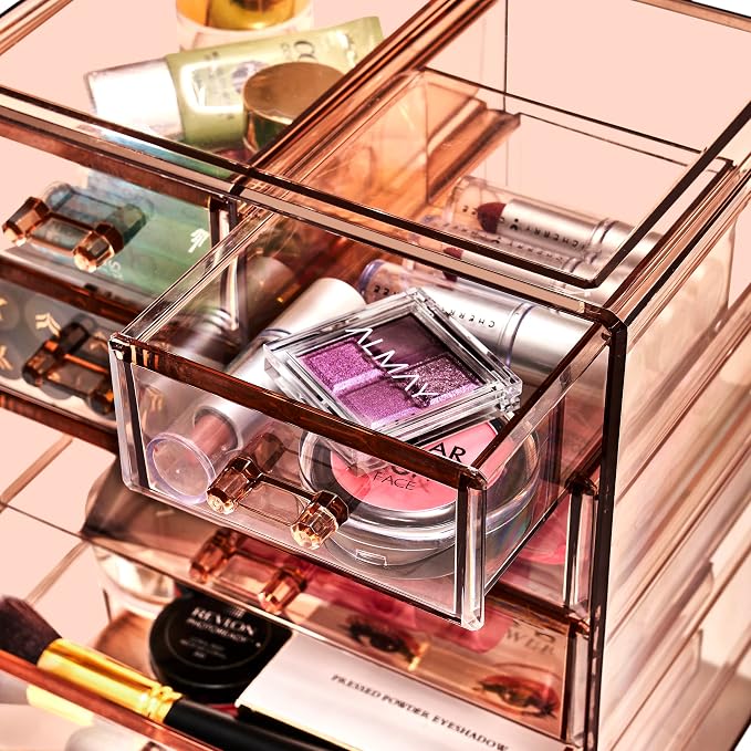 Sorbus Acrylic Makeup Organizer Set, 7-Drawer Vanity & Countertop Cosmetic - Image 5