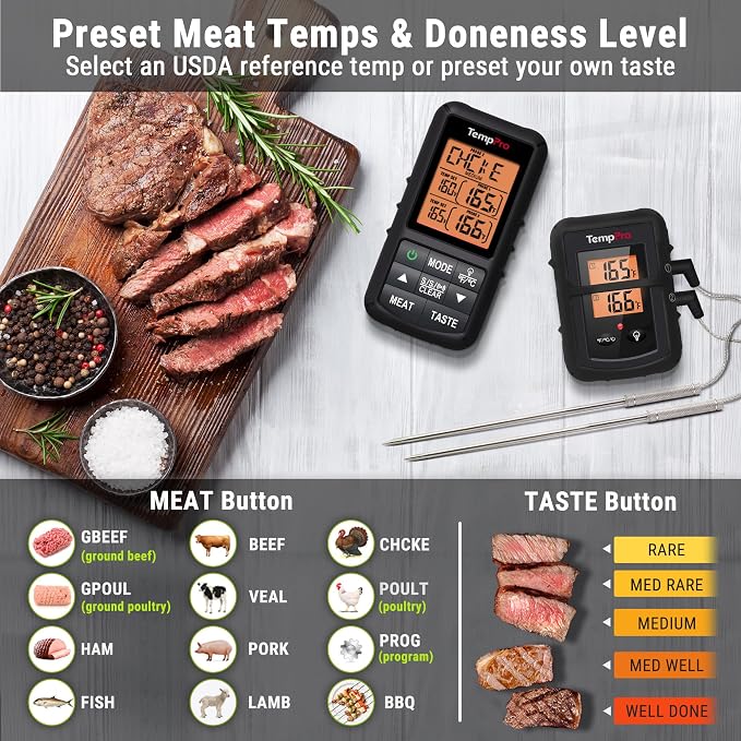 TempPro TP20 500FT Wireless Meat Thermometer - Image 5