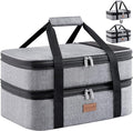 Lifewit Insulated Double Decker Casserole Carrier, Expandable Lasagna Lugger by Lifewit