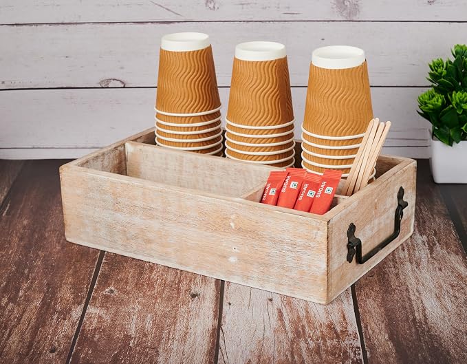 Coffee Station Organizer, Bar Farmhouse Cup Coffee Pod Holder - Image 4