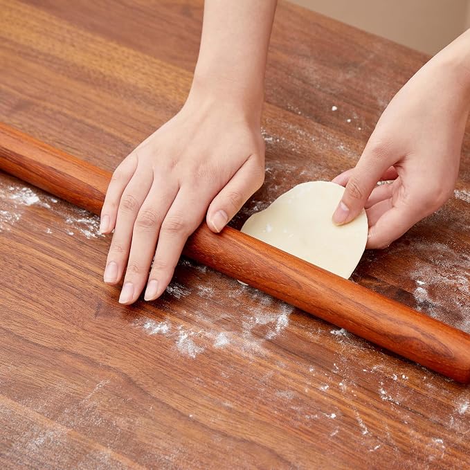 Wood Rolling Pins for Baking- Fulimax 16" Classic Wooden Rolling Pin for Dough - Image 8