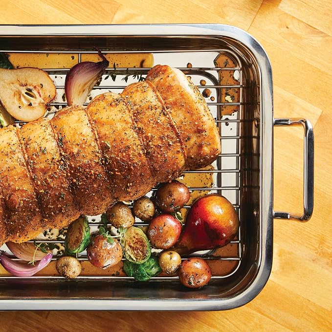 Farberware Classic Traditions Stainless Steel Roaster/Roasting Pan - Image 5