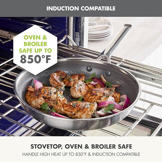 GreenPan Hybrid 9.5” & 11” Nonstick Stainless Steel Frying Pan Set, APEX - Image 7