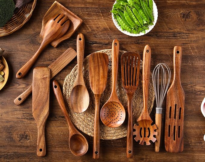 Wooden Kitchen Utensils Set - Image 2