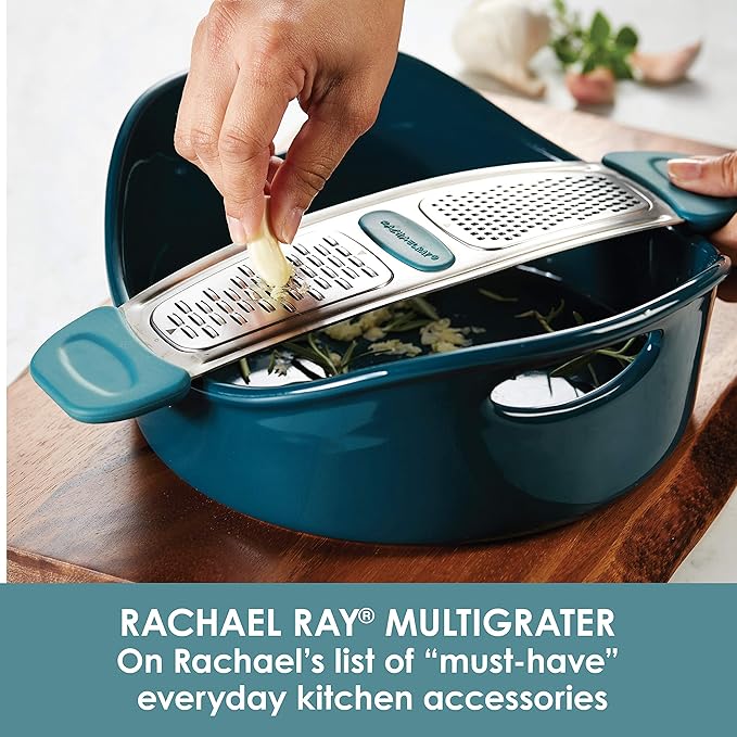 Rachael Ray 47901 Multi Stainless Steel Grater, Agave Blue - Image 2