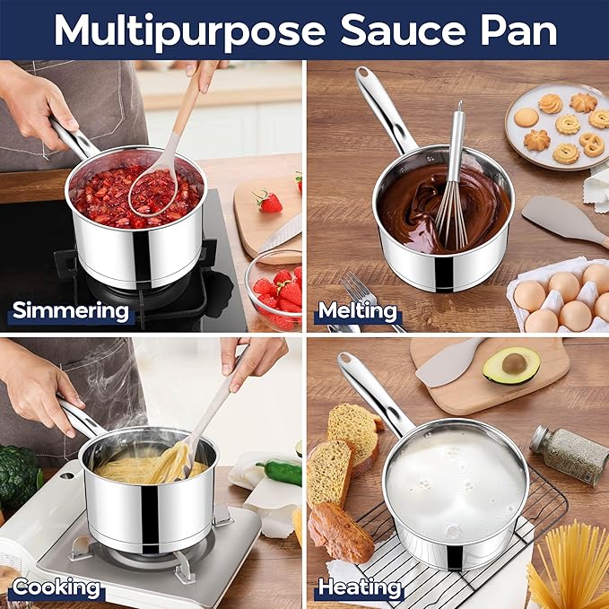 LIANYU Stainless Steel Saucepan Set - Image 5