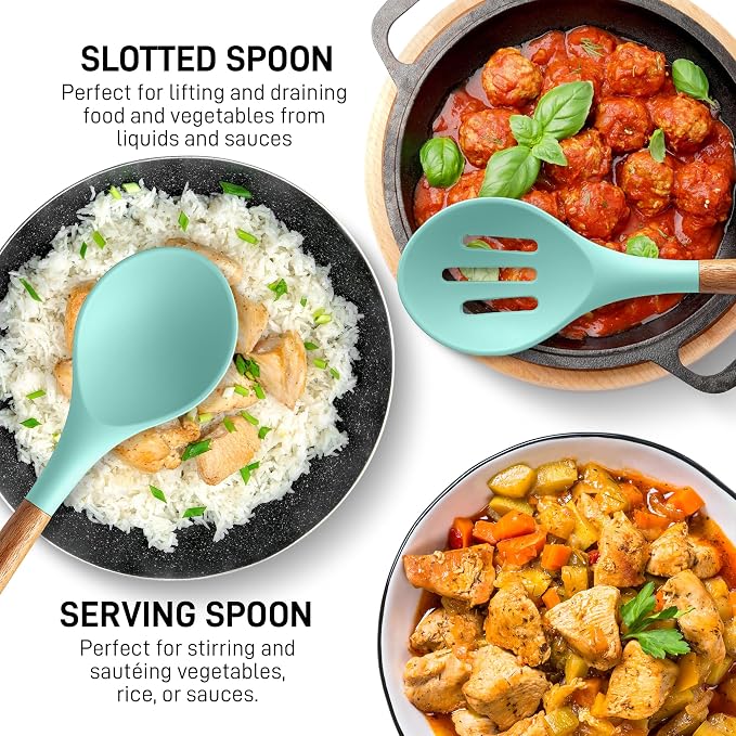 Zulay Kitchen Non-Stick Cooking Utensils Set - Image 4